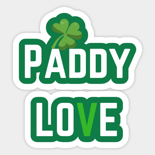 We love this 'Paddy Love' design! Perfect for St Patricks Day! Sticker by Valdesigns